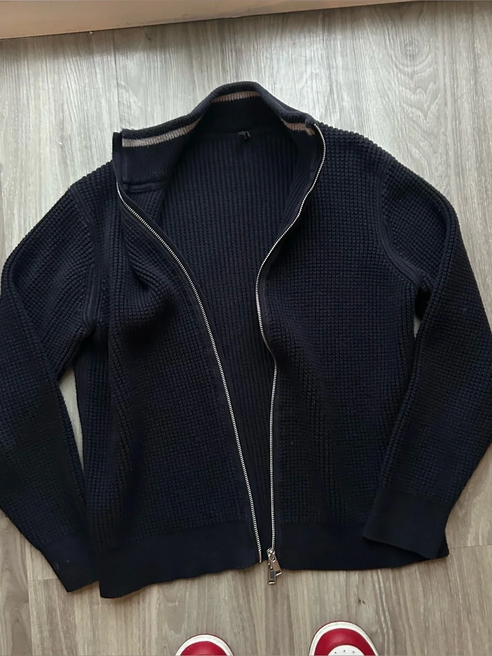 Theory | Gary Full Zip Jacket, Heavyweight Knit in Navy (S)